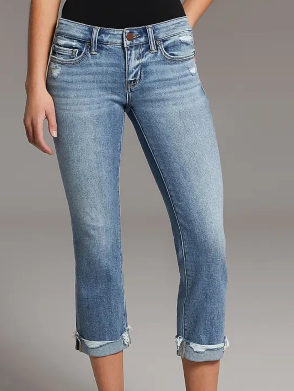 BKE Stella Cuffed Stretch Capri Jean